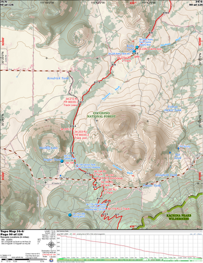 ANST Topo Map 34-4 San Francisco Peaks 4 Preview 1