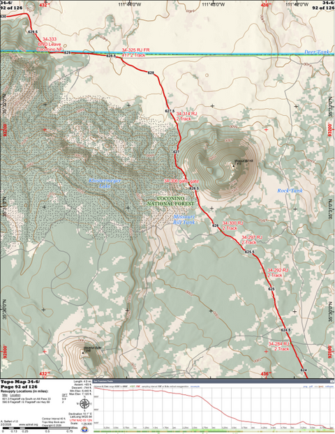 ANST Topo Map 34-6 San Francisco Peaks 6 Preview 1
