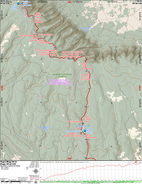 ANST Topo Map 36-3 Coconino Rim 3 Preview 1