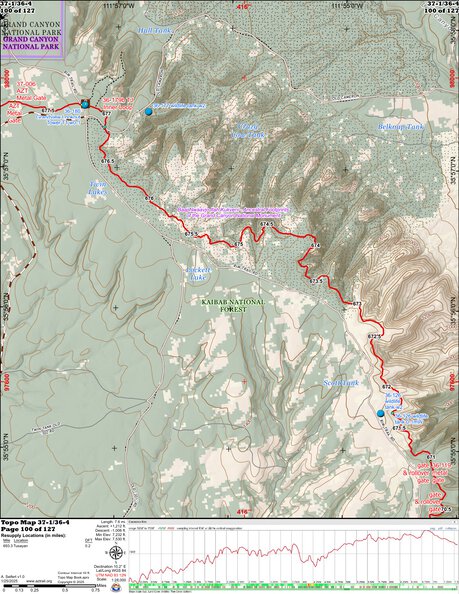 ANST Topo Map 37-1/36-4 Grand Canyon - South Rim 1 a Preview 1