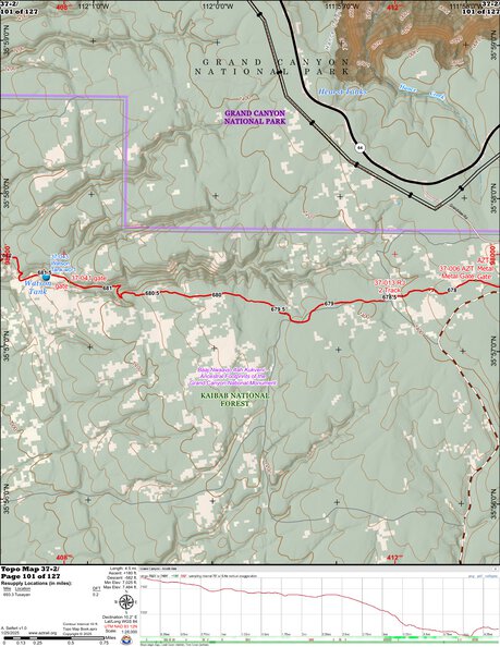 ANST Topo Map 37-2 Grand Canyon - South Rim 2 Preview 1