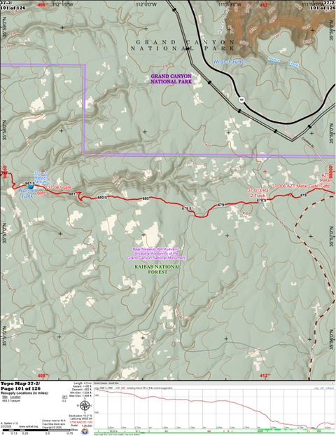 ANST Topo Map 37-2 Grand Canyon - South Rim 2 Preview 1