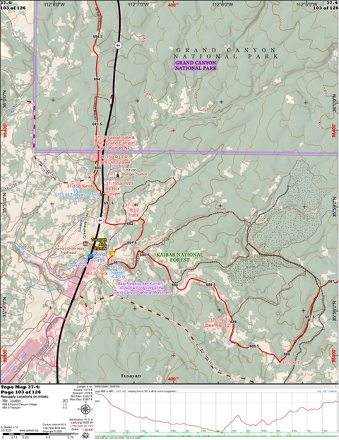ANST Topo Map 37-4 Grand Canyon - South Rim 4 Preview 1