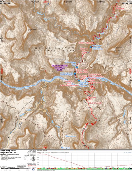 Arizona Trail Association ANST Topo Map 38-2 Grand Canyon - Inner Gorge 2 a digital map