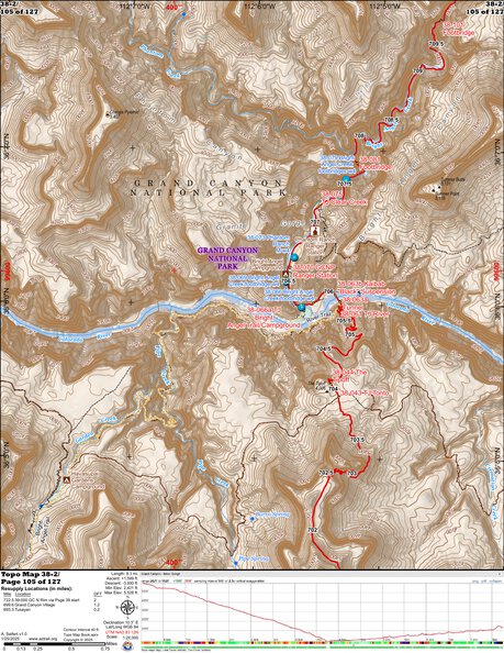 ANST Topo Map 38-2 Grand Canyon - Inner Gorge 2 Preview 1
