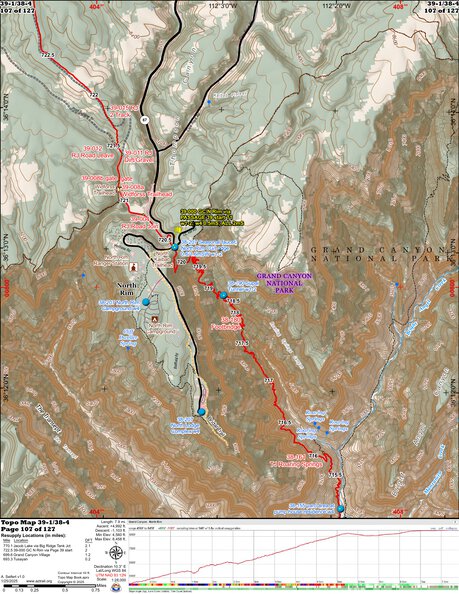 ANST Topo Map 39-1/38-4 Grand Canyon - North Rim 1 Preview 1