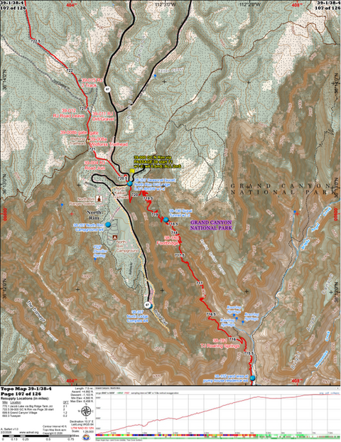 ANST Topo Map 39-1/38-4 Grand Canyon - North Rim 1 Preview 1