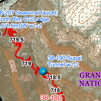 ANST Topo Map 39-1/38-4 Grand Canyon - North Rim 1 Preview 2