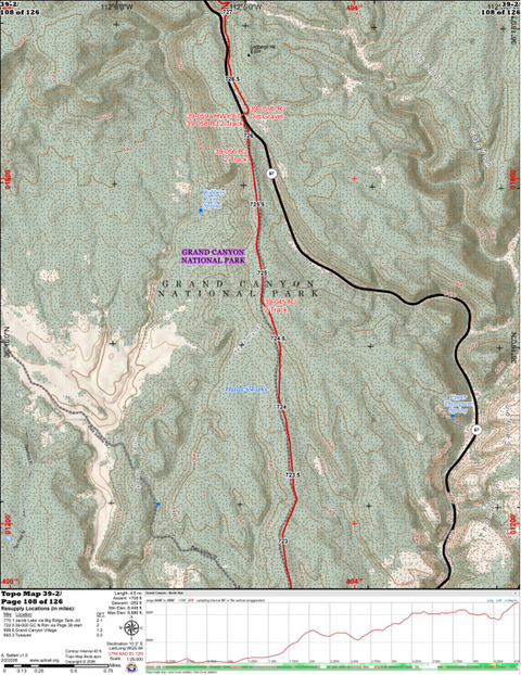ANST Topo Map 39-2 Grand Canyon - North Rim 2 Preview 1