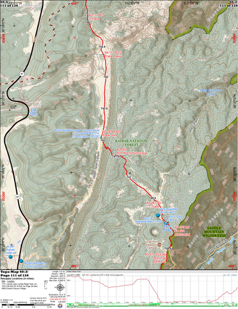 ANST Topo Map 40-3 Kaibab Plateau South 3 Preview 1