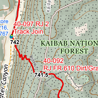 ANST Topo Map 40-3 Kaibab Plateau South 3 Preview 2