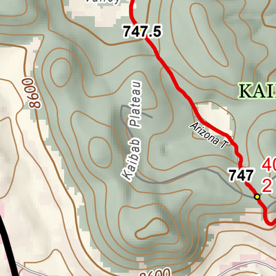 ANST Topo Map 40-4 Kaibab Plateau South 4 Preview 2
