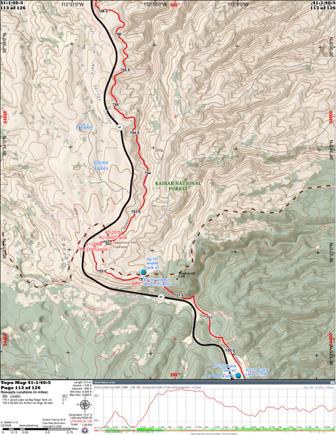 ANST Topo Map 41-1/40-5 Kaibab Plateau Central 1 Preview 1