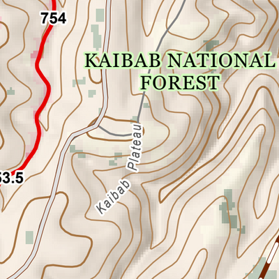 ANST Topo Map 41-1/40-5 Kaibab Plateau Central 1 Preview 2
