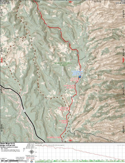 Arizona Trail Association ANST Topo Map 41-3 Kaibab Plateau Central 3 digital map