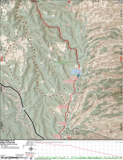 ANST Topo Map 41-3 Kaibab Plateau Central 3 Preview 1
