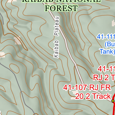 ANST Topo Map 41-3 Kaibab Plateau Central 3 Preview 2