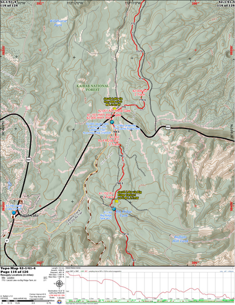 ANST Topo Map 42-1/41-4 Kaibab Plateau North 1 Preview 1