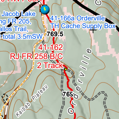 ANST Topo Map 42-1/41-4 Kaibab Plateau North 1 Preview 2
