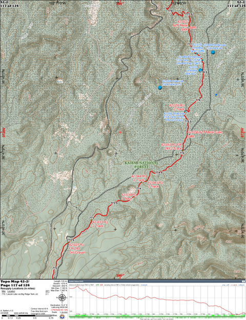 ANST Topo Map 42-2 Kaibab Plateau North 2 Preview 1