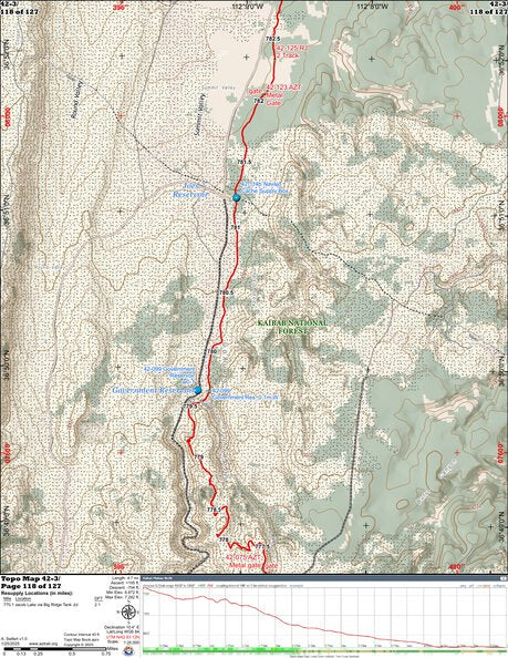 ANST Topo Map 42-3 Kaibab Plateau North 3 Preview 1