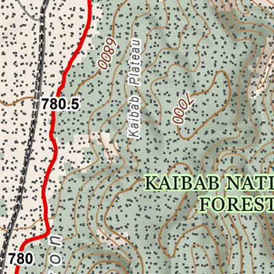 ANST Topo Map 42-3 Kaibab Plateau North 3 Preview 2
