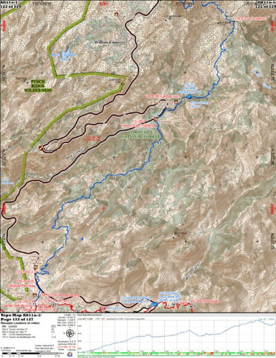 Arizona Trail Association ANST Topo Map Alt11a-1 Pusch Ridge Wilderness Bypass 1 a digital map