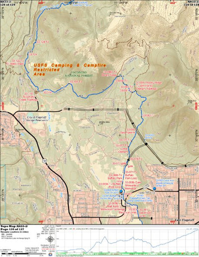 Arizona Trail Association ANST Topo Map Alt33-2 Flagstaff 2 a digital map