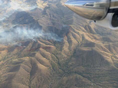 Arizona forest fire from above
