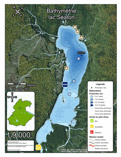 Bathymétrie lac Seaton - zec de la Rivière-Blanche Preview 1