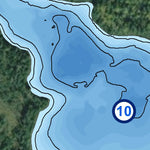Association sportive Miguick Bathymétrie lac Cornuti - zec Rivière-Blanche digital map