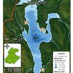 Association sportive Miguick Bathymétrie lac des Passes - Baie du Sud - zec Rivière-Blanche digital map