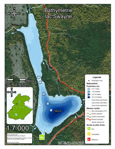 Bathymétrie lac Swayne- zec de la Rivière-Blanche Preview 1