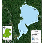 Association sportive Miguick Bathymétrie lac Verdoyant - zec de la Rivière-Blanche digital map