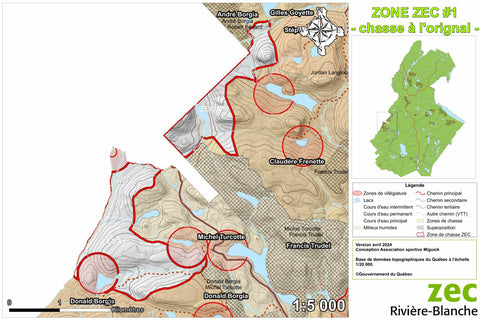 Carte des zones de chasse - Zone ZEC #1 Preview 1