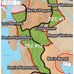Association sportive Miguick Carte des zones de chasse - Zone ZEC #12 digital map