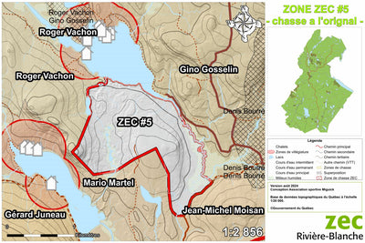 Carte des zones de chasse - Zone ZEC #5 Preview 1