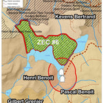 Association sportive Miguick Carte des zones de chasse - Zone ZEC #6 digital map