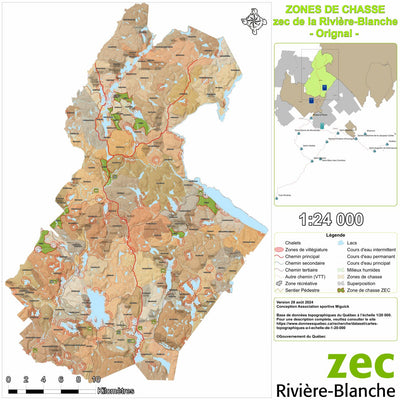 Carte territoire de chasse Zec de la Rivière-Blanche Preview 1