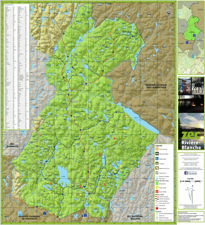 Association sportive Miguick Carte ZEC Rivière-Blanche digital map