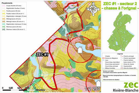 ZEC de la Rivière-Blanche, chasse à l'orignal Zone 1 - secteur 2 Preview 1