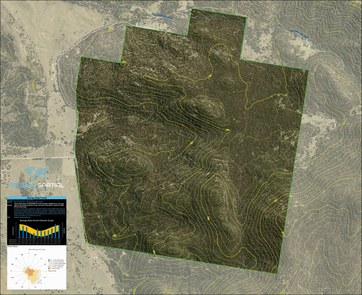 Athena Coverage Map Attunga State Forest 2024 Map by Athena Spatial | Avenza Maps