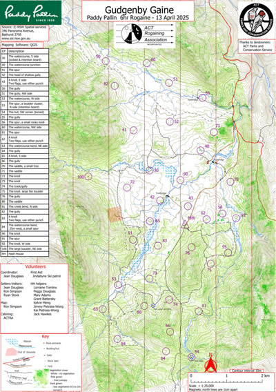 2025 ACT Paddy Pallin 6 hour rogaine Preview 1