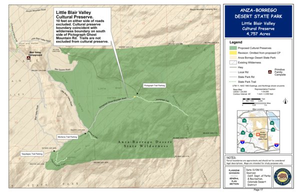 Anza-Borrego Desert State Park - Little Blair Valley Map by Avenza ...
