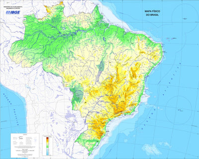 Avenza Systems Inc. Brazil Physical Relief digital map