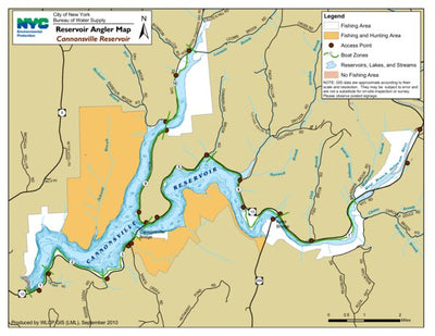 Avenza Systems Inc. Cannonsville Angler Reservoir Map digital map