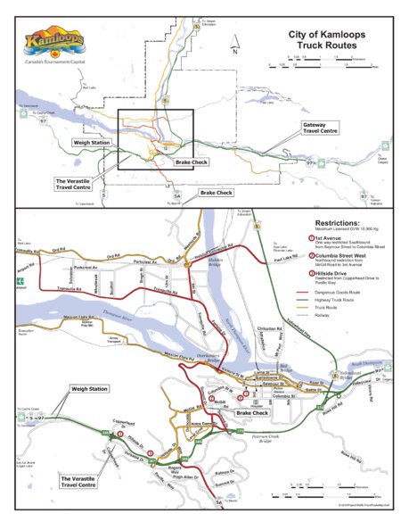 City of Kamloops Truck Routes Map by Avenza Systems Inc. | Avenza Maps