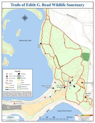 Avenza Systems Inc. Edith G. Read Wildlife Sanctuary Trail Map digital map