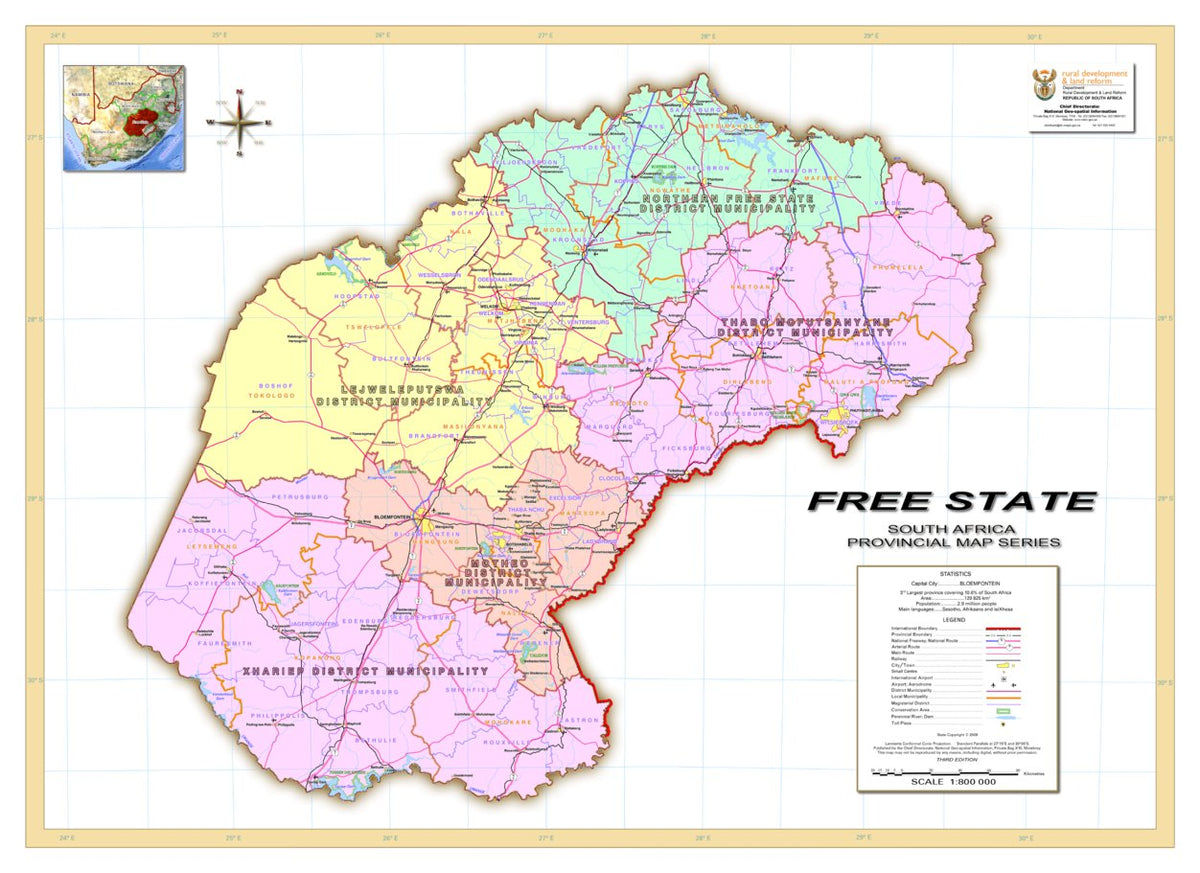 Meloding Map Free State, South Africa Map by Avenza Systems Inc. | Avenza Maps