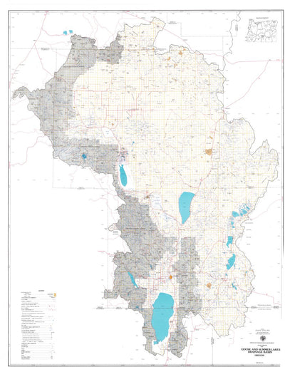 Avenza Systems Inc. Goose and Summer Lakes Drainage Basin, Oregon digital map